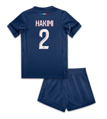 Paris Saint-Germain Achraf Hakimi #2 Hjemmebanesæt Børn 2024-25 Kort ærmer (+ korte bukser)